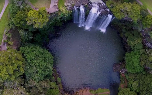 Whangarei Falls aerial photo