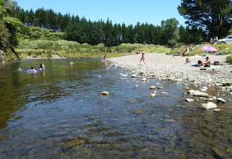 Waiwhakaiho River at Merrilands_Swimmers