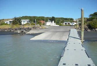 Patea River at boat ramp looking inland