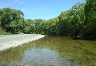 Waipara River at Laidmores looking upstream