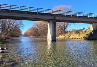 Opihi River at Rockwood looking toward bridge