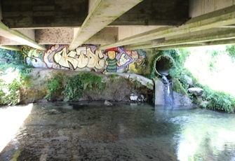 Utuhina at Pukehangi Rd - Creative Graffiti under Bridge