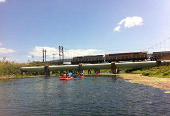Clive River-Karamu above Rail Bridge