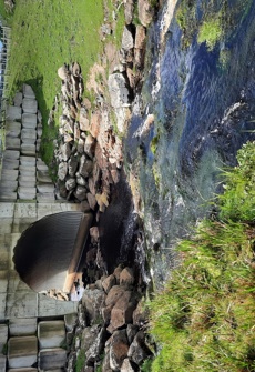 Te One Creek at Waitangi Wharf Owenga Road downstream